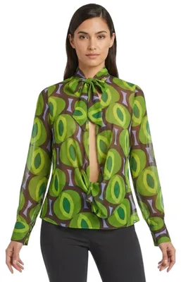 Produktbild von Zara Damenbluse kurz bunt aus Satin XL