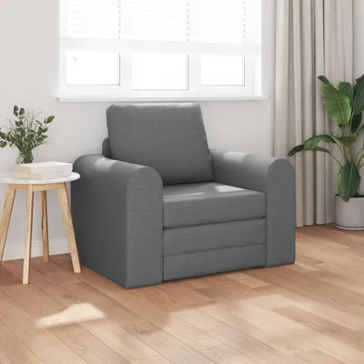Produktbild von Boden Sofa Bett 2-in-1 Dunkelgrau 98x71x83 cm Stoff, Schlafsofas DesignMöbel Neu