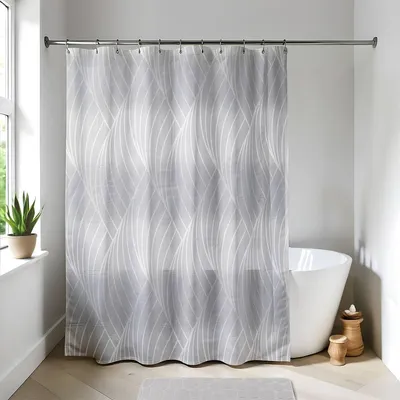 Produktbild von Duschvorhang peva 180x180cm 12 ringe weiss - plaza - Tendance