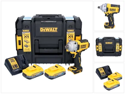 Productafbeelding van DeWalt DCF 892 H2T accu-slagmoersleutel 18 V 813 Nm 1/2" borstelloos + 2x Powerstack accu 5.0 Ah + lader + TSTAK