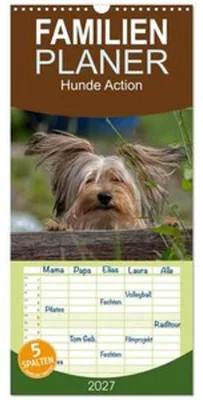 Immagine prodotto di Calendario familiare 2027 - Calendario a tema cani con 5 colonne (calendario da parete, 21 x 45 cm) CALVENDO