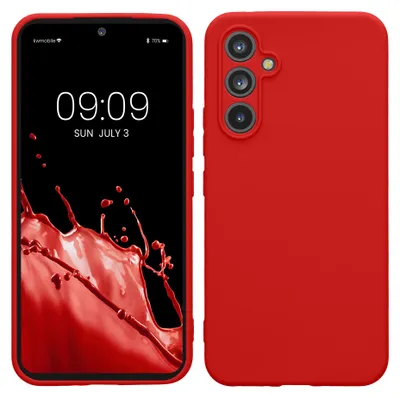 Produktbild von kwmobile Handyhülle für Samsung Galaxy A54 5G Hülle - weiches Handy Silikon Case - Schutzhülle Cover - Klassisch Rot