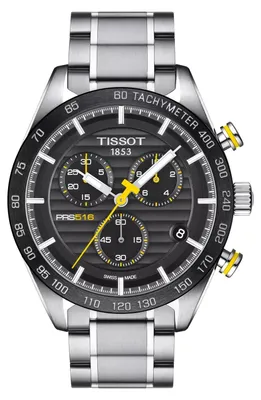 Immagine prodotto di Orologio da uomo Tissot PRS 516 Cronografo, modello 100.417.11.051.00, color argento/giallo