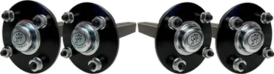 Produktbild von Nabe & Achsstummel Quad & ATV Anhänger 4 Bolzen 4 Zoll PCD 35x35mm 1500kgs (Satz von 4)