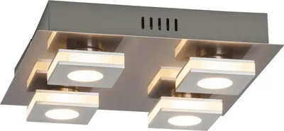 Produktbild von Brilliant LED Wand- & Deckenleuchte Transit Nickel/Alu 4 x 4W 1280lm warmweiß 3000K