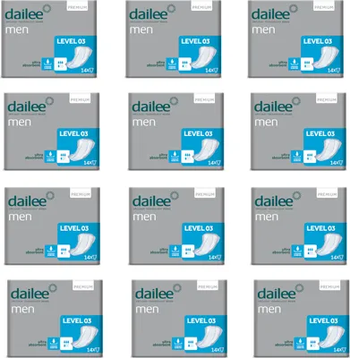 Produktbild von 12x15 Dailee Men Premium Level 3 anatomische Vorlage mit Klebestreifen