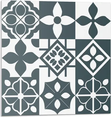 Produktbild von Geometrische Muster In Fliesen – Selbstklebend – Wandverkleidung – Wandpaneel – Wanddeko – Dekorative Wandpaneele – 3D Wandpaneele – Wandgestaltung selbstklebend – 4 Stück 50 x 50 cm