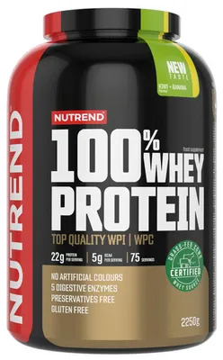 Productafbeelding van Nutrend 100% Whey Protein 2250 g, smaak: kiwi en banaan