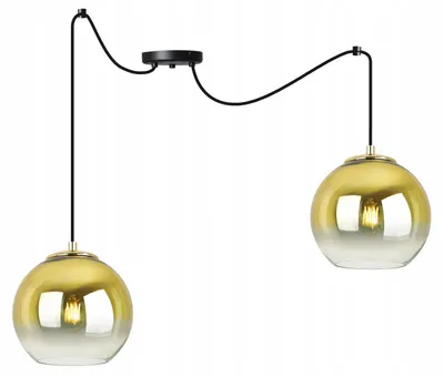 Obrázok produktu pre Závesná lampa, stropný svietnik, zlatý tienidlo, 15 cm