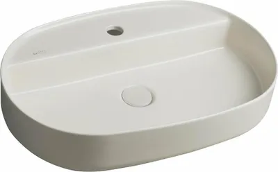 Produktbild von Isvea INFINITY OVAL Aufsatzwaschbecken, 60x40cm, Ivory