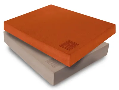 Productafbeelding van Orange Gym - Balanspad - 2 stuks (1 X Paddestoelbruin 1 X Orangeade Oranje)