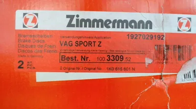 Immagine prodotto di 2x ZIMMERMANN 100.3309.52 Disco freno asse posteriore