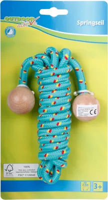 Produktbild von OA Springseil bunt Holzkugel L.250cm