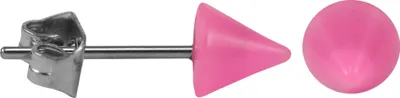Produktbild von Chirurgenstahl Ohrstecker Acrylspitze Größe - 5 mm Farbe - Pink