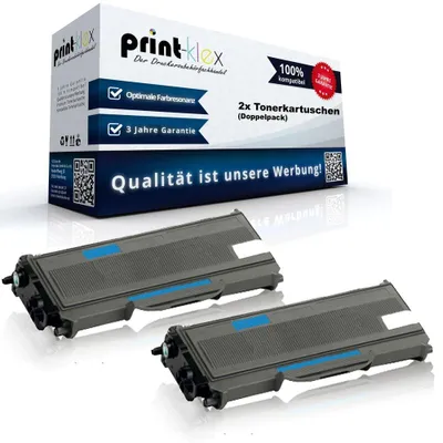 Produktbild von 2X Print-Klex Tonerkartuschen kompatibel für Brother HL-5340DN2LT HL-5340DNLT HL-5340DW HL-5350 HL-5350DN HL-5350DN2LT TN3230 TN3280 XXL - Doppelpack