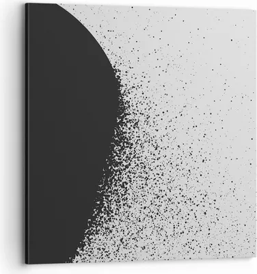 Produktbild von Bild auf Leinwand - Leinwandbild - Einteilig - Abstraktion Schwarzweiß Geometrie - 70x70cm - Wand Bild - Wanddeko - Wandbilder - Leinwanddruck - Bilder - Wanddekoration - Leinwand bilder AC70x70-4922
