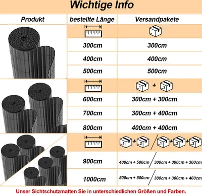 Obrázok produktu pre Jopassy PVC súkromie obrazovky mat súkromie plot balkón vetrolamu súkromie obrazovka pre plot šedá 80x400cm
