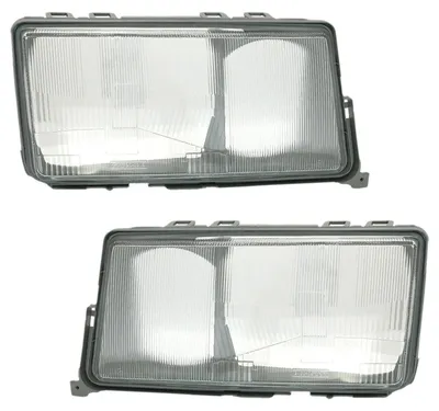 Für Mercedes W201 190 1983-1993 Scheinwerfer Glas Streuscheibe LINKS + RECHTS in der Farbe von AD TUNING GmbH & Co. KG