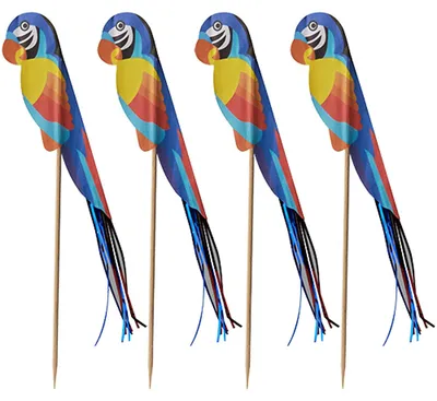 Image de Papstar Deko Picker Picker de fête Papagrei hauteur 18cm 100 pièces