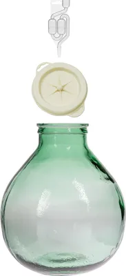 Produktbild von 15L Glasballon Set mit Gummikappe und Gärröhrchen – Weithals Gärballon für Wein, Saft, Met und Most – Glasgärbehälter in EU-Qualität
