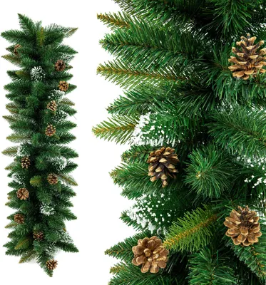 Image de GIMME FIVE Guirlande Premium cône/neige/branches légères 100 cm