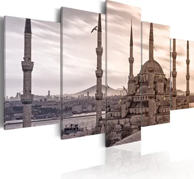 Immagine prodotto di Quadri su tela 200x100 cm 030102- 11 quadro su tela non tessuta 5 pezzi stampa d'arte moderna arte murale XXL decorazione murale design quadro murale CITY TRKEI ISTANBUL