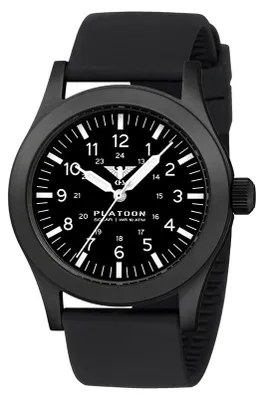 Produktbild von KHS - KHS.PLABSS.SB - Armbanduhr - Platoon Black Steel Solar - Herren
