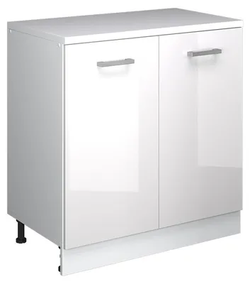 Image de Meuble pour combles Vicco Rion Blanc Haute brillance 80x81.6cm sans pente avec 2 portes, Model 60882