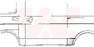 Produktbild von VAN WEZEL Seitenwand Reparaturblech für VW LT 28-35 I Kastenwagen (281-363) LT 28-35 I Bus (281-363) LT 40-55 I Kastenwagen (291-512)