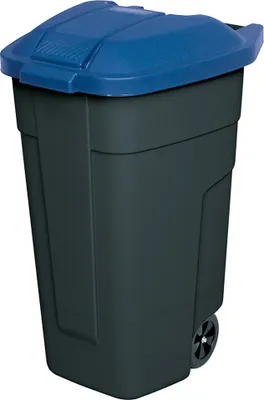 Produktbild von Wertstoffsammler, Inhalt 100 Liter, Korpus anthrazit, Deckel blau