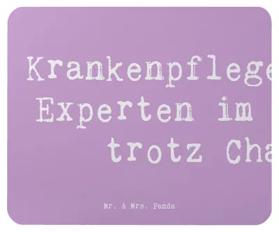 Produktbild von Mr. & Mrs. Panda Mousepad Spruch Krankenpflegehelfer Lächeln - Lavendeltraum - Geschenk, Mauspad, mousematte, mausteppich, pc, Pflegekraft, Berufspassion, Alltagshelden