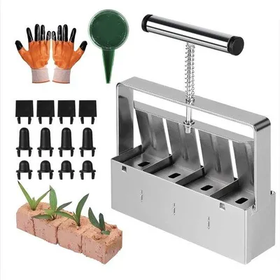 Immagine prodotto di Semina manuale a terra con quattro fori e comoda impugnatura, set per piante, giardino e piantine