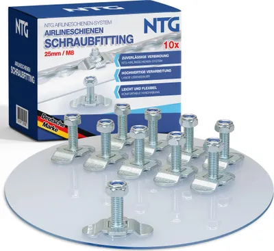 Produktbild von 10 x Schraubfitting für Airline-Schiene M8x25