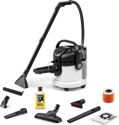 Produktbild von Kärcher SE 4 Plus Special, 1000 W, Trommel-Vakuum, Trocken&Nass, Staubbeutel, Filterung, Schwarz, Gelb
