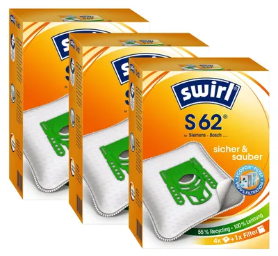 Produktbild von 3 x Swirl S 62 MP Plus AirSpace Staubsaugerbeutel Staubbeutel Microvlies