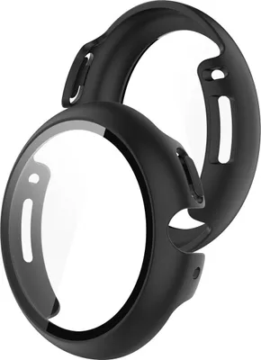 Produktbild von Schutzhülle mit Glas für Google Pixel Watch 4 45 mm, Bizon Case Watch Adamo, mattes Schwarz