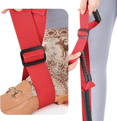 Produktbild von INF Rotes Nylon Fußhebeband - Gehhilfe & Gangschulungsband