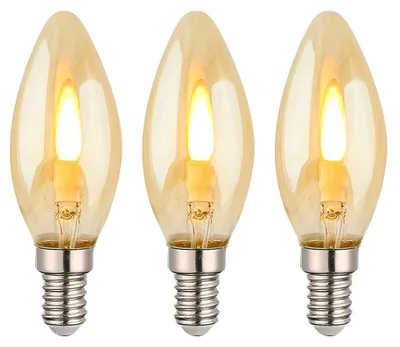 Produktbild von Vito Lighting E14 LED-Lampe B35 1W 50lm 1800K extra warmweiß 3 Stück