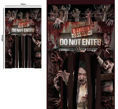 Productafbeelding van Halloween, griezelige clown, pompoen, gordijn, decoratie, horrorfeest, circus, spookachtige nacht, beangstigend, grijnzend, eng, herfstfestival, kleur: meerkleurig