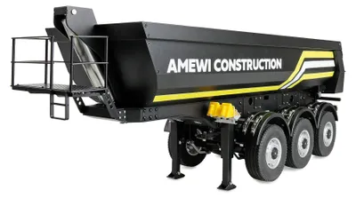 Produktbild von Amewi Dreiachs-Sattelauflieger mit Kippmulde aus Metall 1/14 schwarz