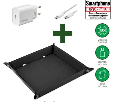 Produktbild von 4smarts SmartTray Ladeset, schwarz