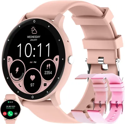 Produktbild von Damen-Smartwatch mit Telefonfunktion, 5ATM wasserdichter 1,39-Zoll-Touchscreen, 123 Sportmodi, Damen-Fitness-Tracker-Uhr für Android iOS