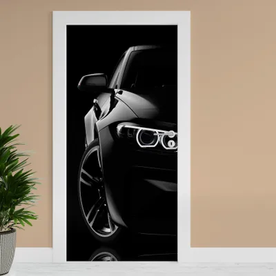 Produktbild von Türfolie "Dark Car" 90x200cm Türposter Deko Aufkleber Folie Tapete TF02-15