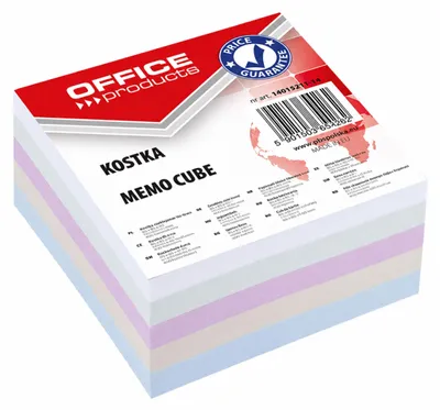 Obrázok produktu pre Nelepená memo kocka 85x85x40 mm Rôzne farby Kancelárske produkty