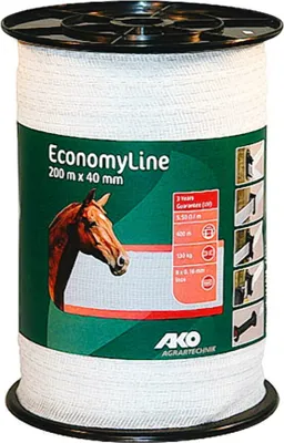 Immagine prodotto di AKO Weidezaunband EconomyLine 200?m x 40?mm, 8 Leiter, 5,23??/m, Weidezubehör
