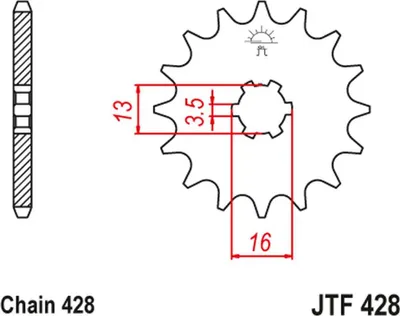 Obrázek produktu pro Jt Sprocket C/S 12T Jtf428.12