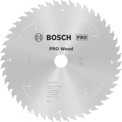 Productafbeelding van PRO Wood, accuboormachinezaagblad, 184 x 1,6 x 20 mm, T48
