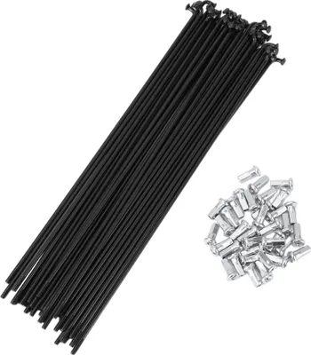 Produktbild von 36 Set 12G Fahrradspeichen 215mm Fahrradradspeichen 45 Stahl Schwarz