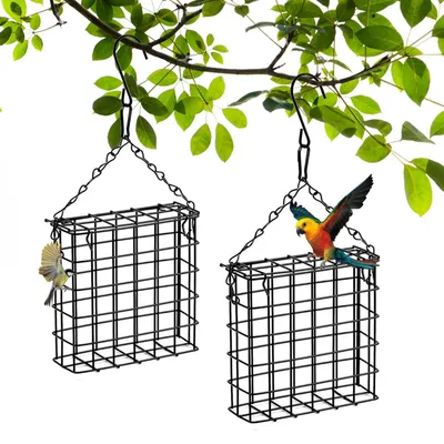 Productafbeelding van Set van 2 vogelnesthouders, vogelhuisje om op te hangen, voederstation voor wilde vogels