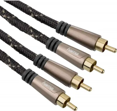 Produktbild von Hama 122293, 2 x RCA, Männlich, 2 x RCA, Männlich, 3 m, Schwarz